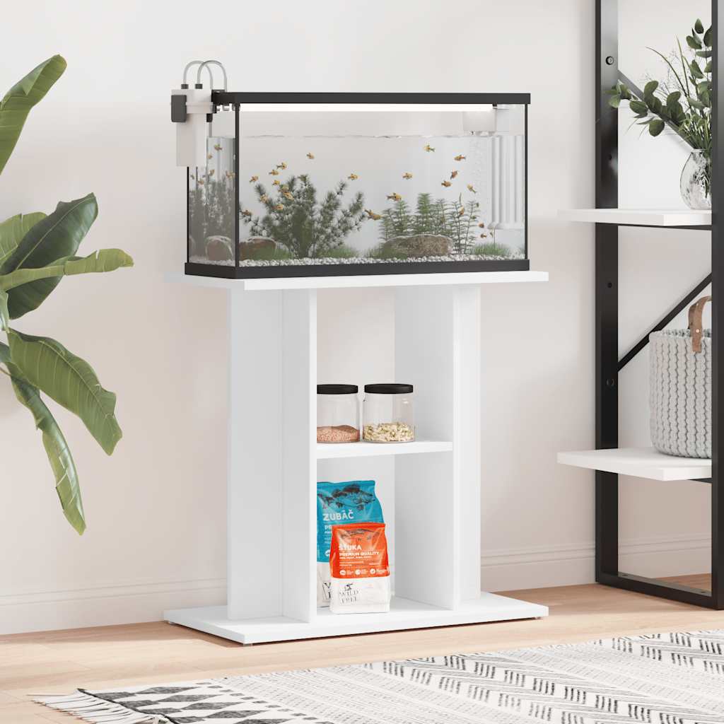 Table d'aquarium en bois composite - blanc, 60 x 30 x 60 cm - number 3.
