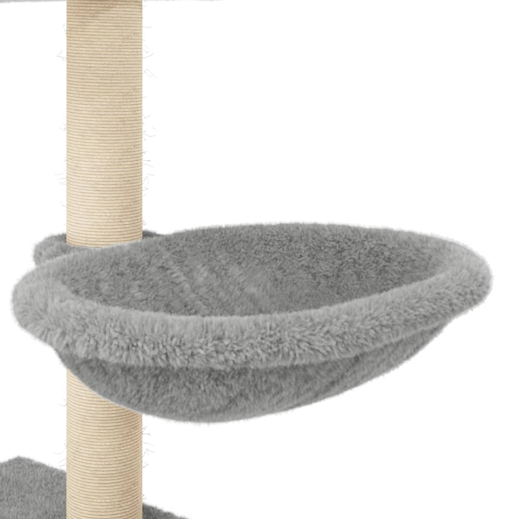 Arbre à chat avec poteaux en sisal 117 cm - gris clair - number 8.