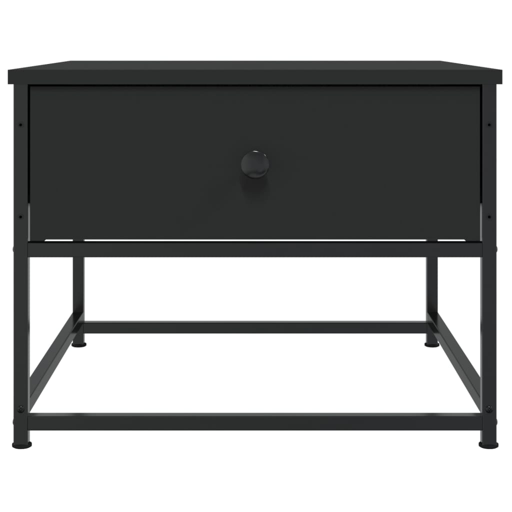 Sofabord 51x51x40 cm konstrueret træ - sort, 1, 51 cm - number 6.
