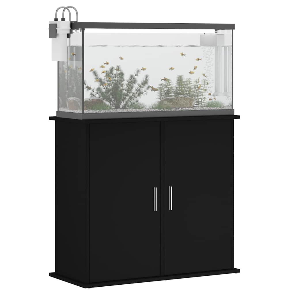 Table d'aquarium en bois d'ingénierie - noir, 81 x 36 x 73 cm - number 4.