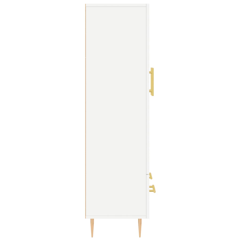 Skab 69,5x31x115 cm konstrueret træ - hvid, 1 - number 7.