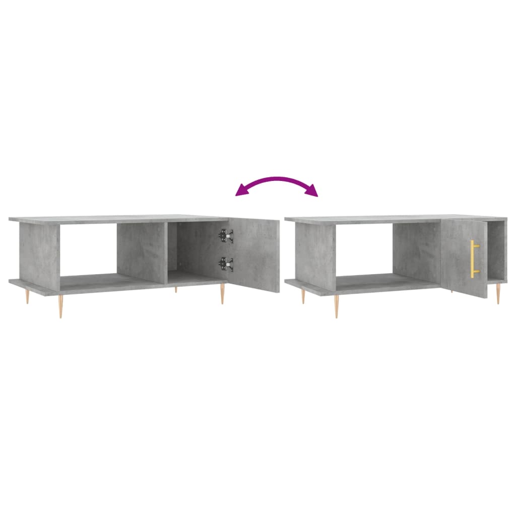 Sofabord 90x50x40 cm konstrueret træ - betongrå, 1 - number 9.