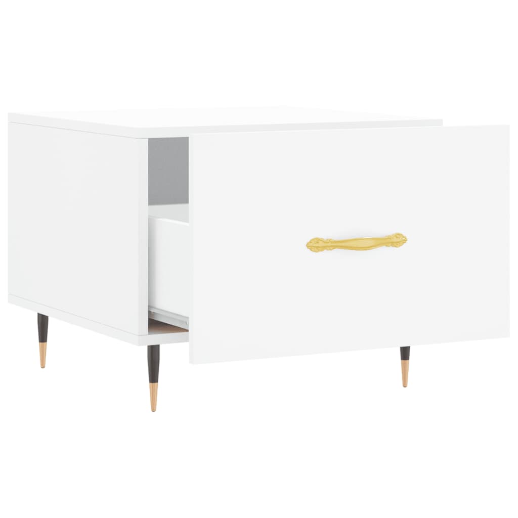 Sofaborde stk. 50x50x40 cm konstrueret træ - hvid, 2 - number 7.