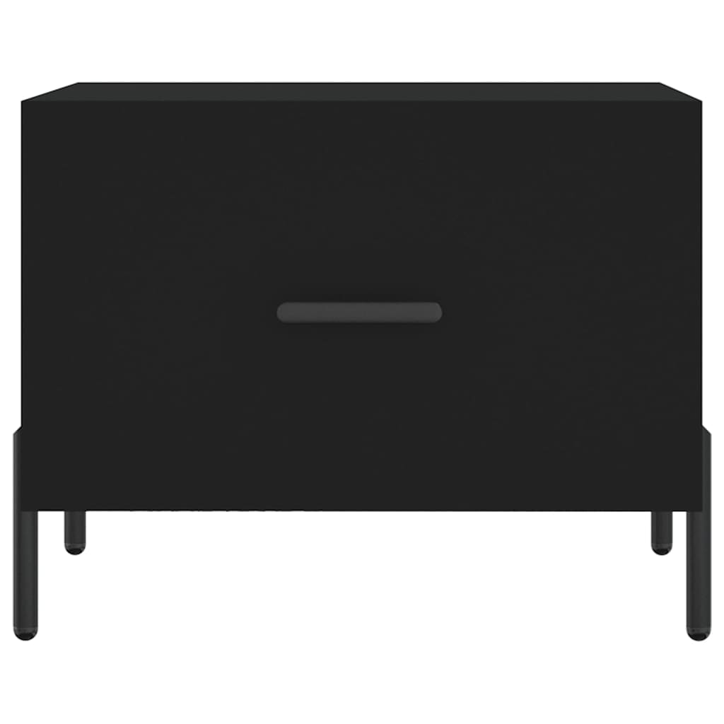 Stoliki kawowe szt. 50x50x40 cm drewno klejone - czarny, 2 szt. - number 6.