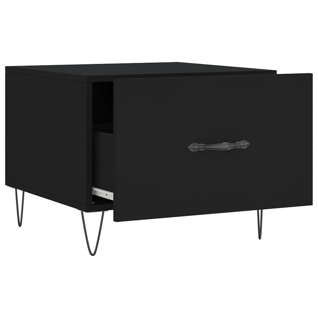 Sofabord 50x50x40 cm konstrueret træ - sort, 1 - number 6.