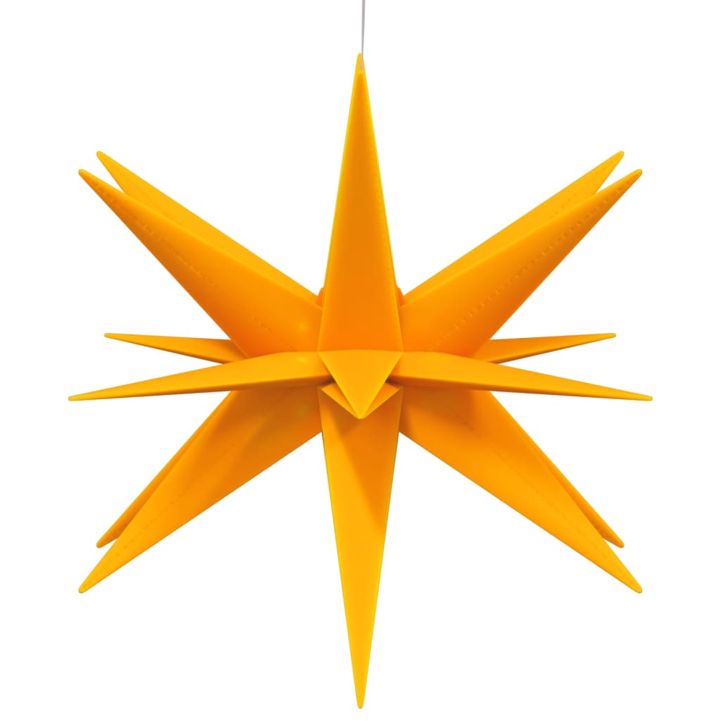 Juledekoration med led-lys 3 stk. foldbar - gul, 1, x - number 6.