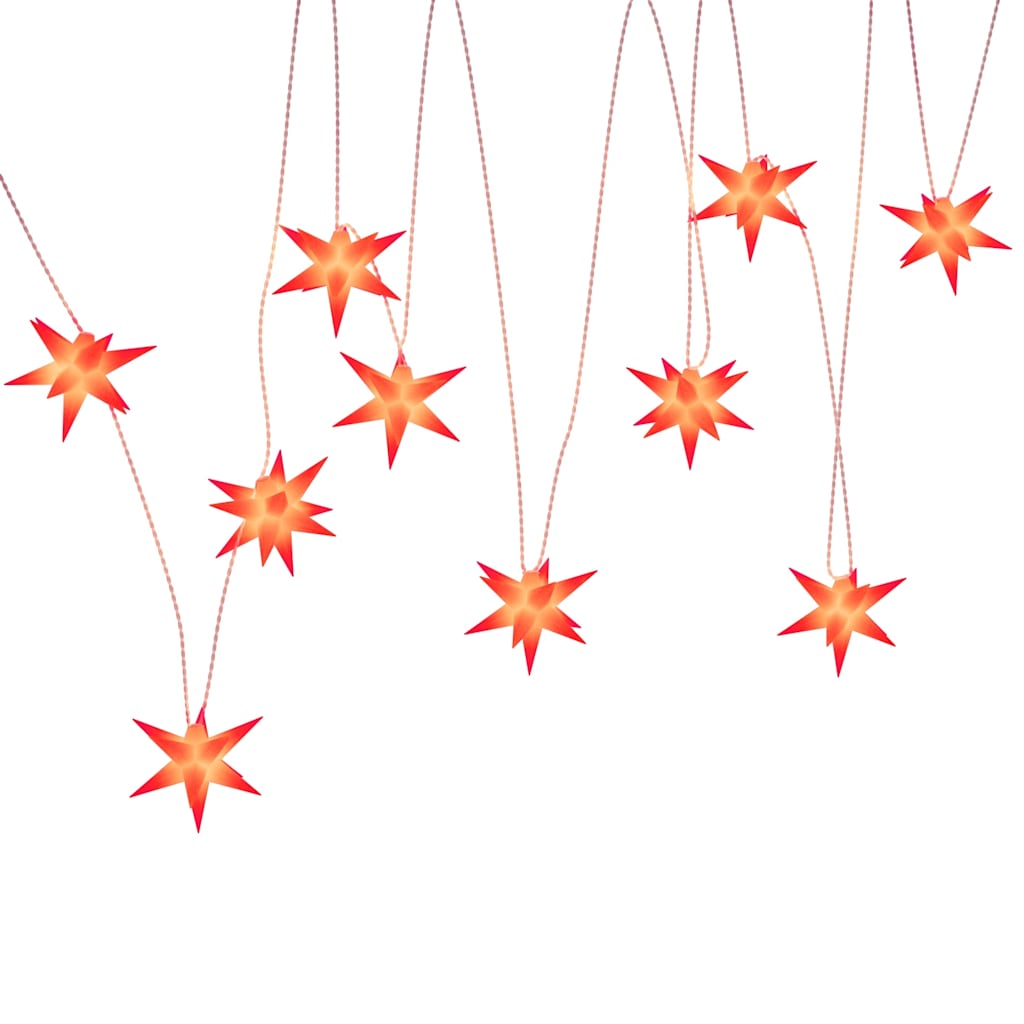 Juledekoration med 10 led'er 10 cm - rød, 1, x - number 5.