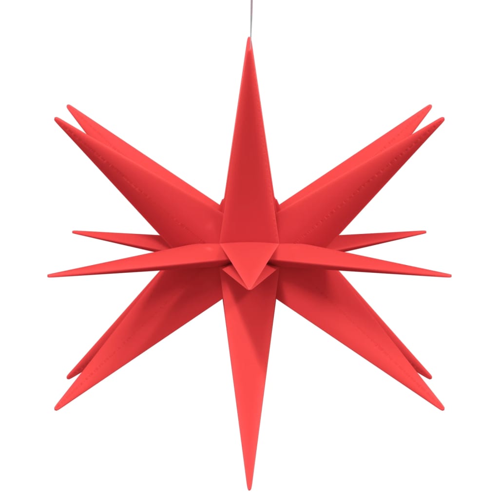 Juledekoration med led-lys 3 stk. foldbar rød - number 6.