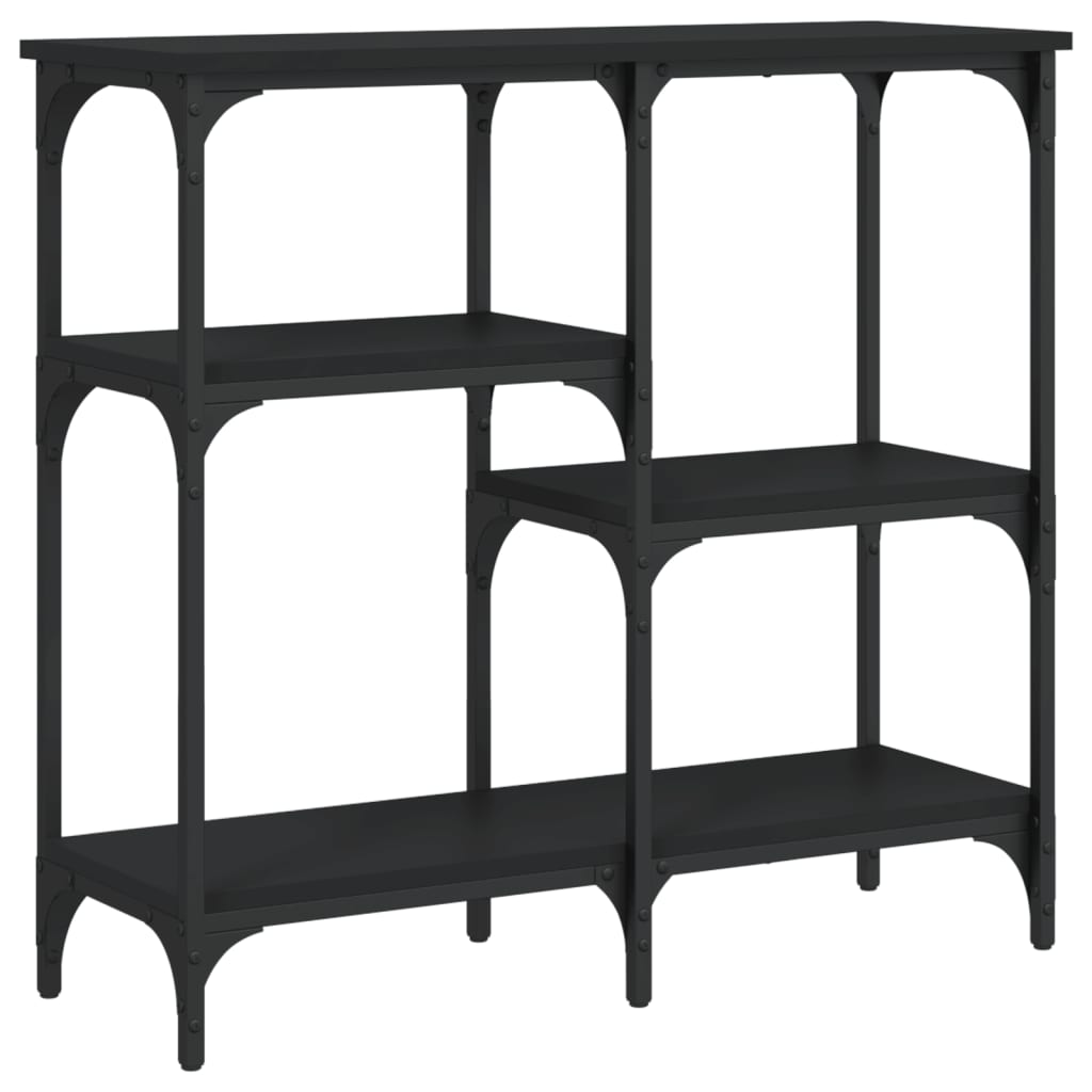 Konsolbord 80x29x75 cm konstrueret træ - sort, 1, 80 cm - number 2.