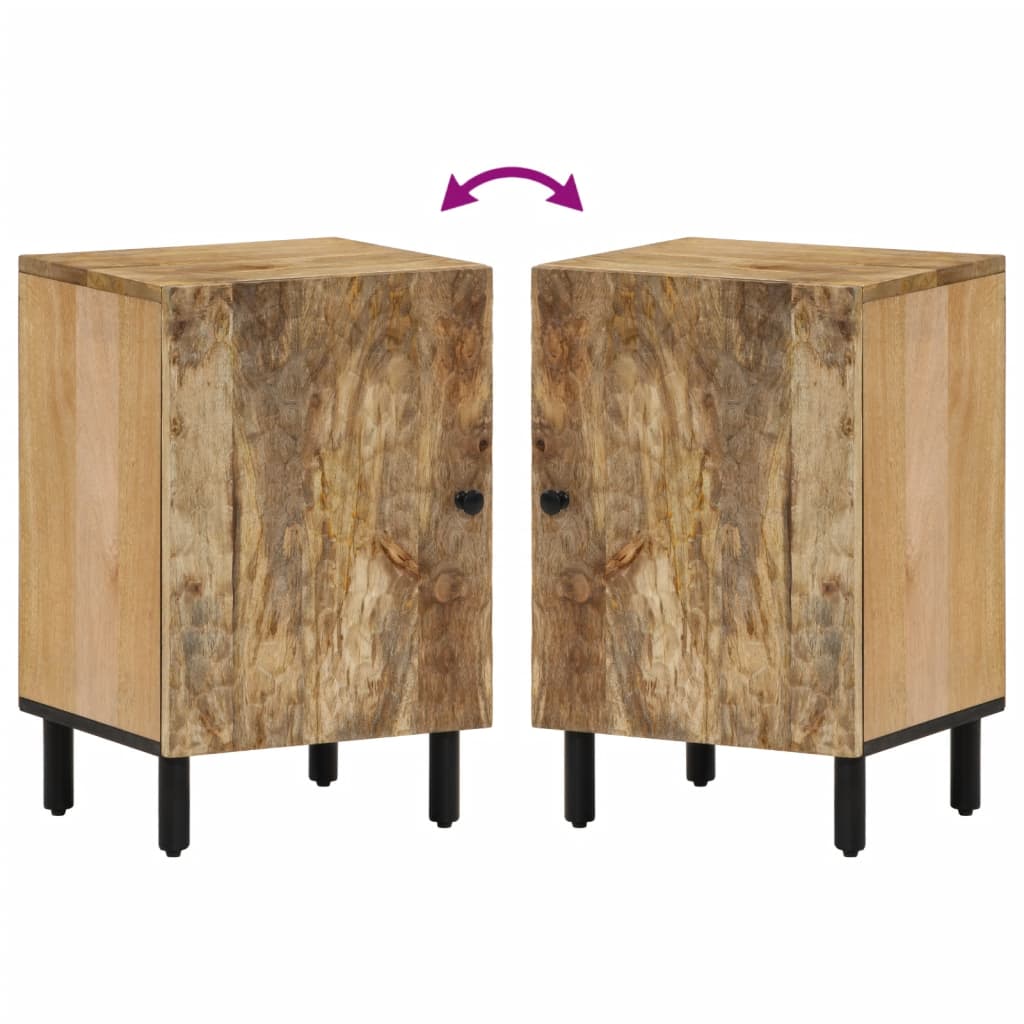 Badeværelsesskab 38x33x58 cm massivt mangotræ - lysebrun, 1-1 - number 6.