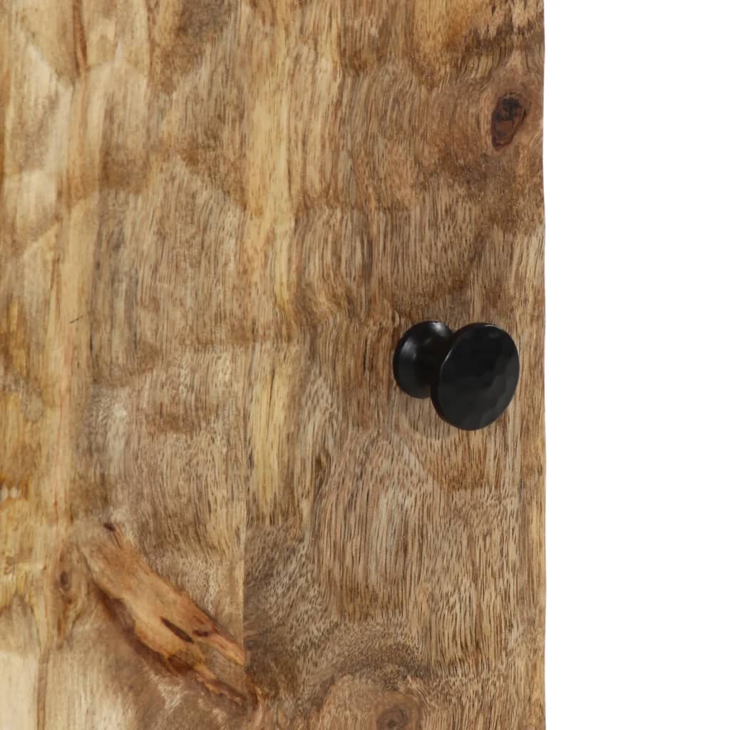 Badeværelsesskab 38x33x58 cm massivt mangotræ - lysebrun, 1-1 - number 8.