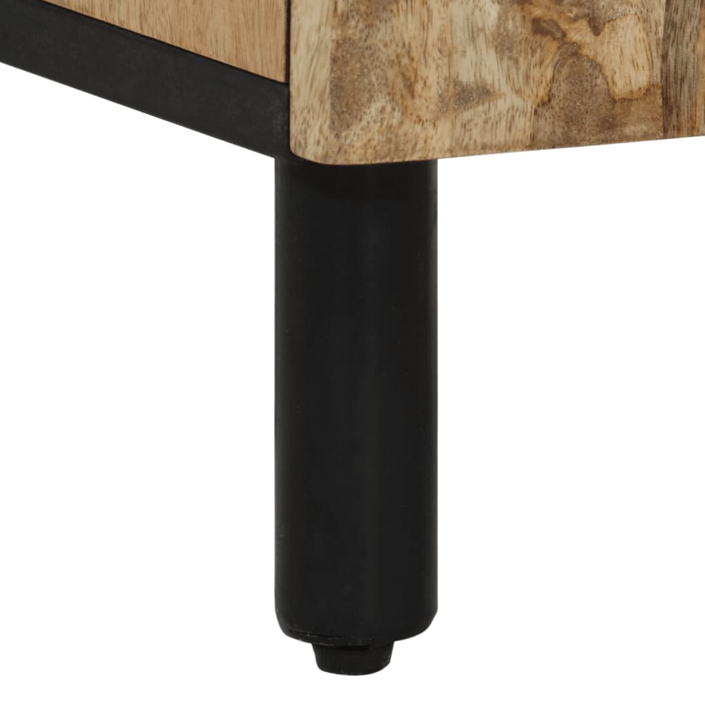 Badeværelsesskab 38x33x58 cm massivt mangotræ - lysebrun, 1-1 - number 9.