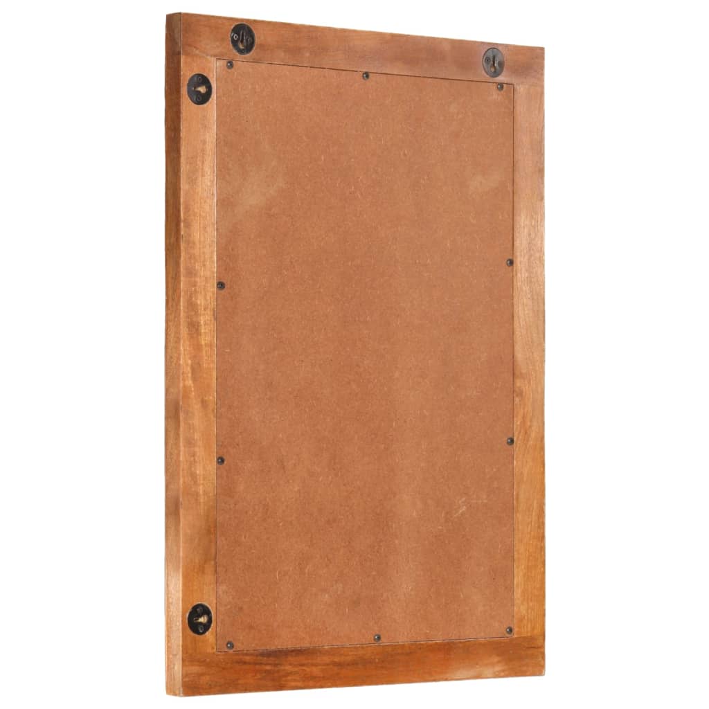 Bathroom mirror 50x70x3 cm solid mango wood and glass - brown, ooo 1 - number 4.