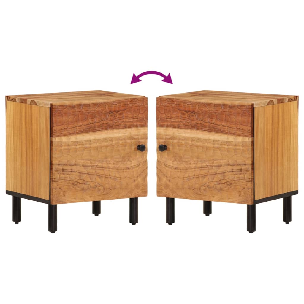 Stoliki nocne 2 szt. 40x33x46 cm lite drewno akacjowe - number 8.