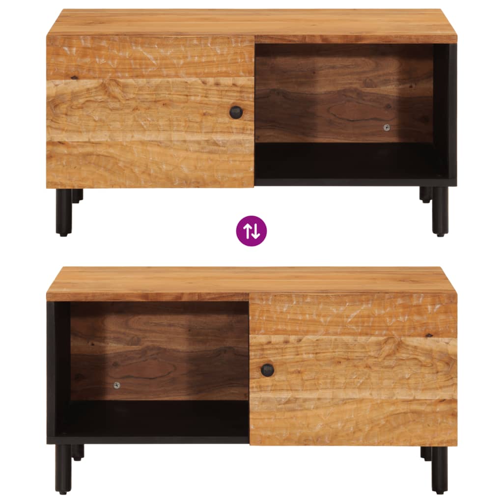 Sofabord 80x50x40 cm - naturfarvet, 1, massivt akacietræ - number 8.