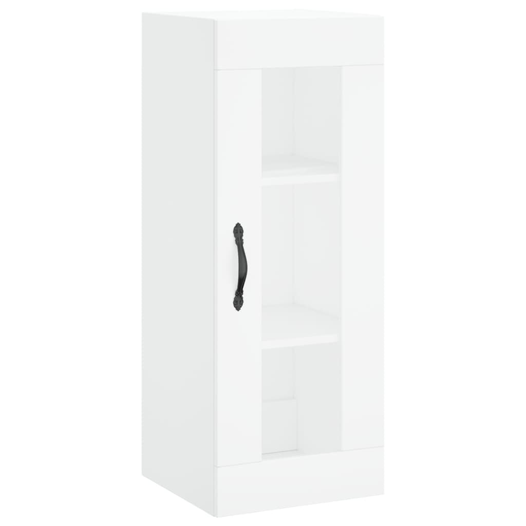 Lag 34,5x34x180 cm konstruert tre - hvitt, 1, 2 skuffer 2 hyller - number 7.