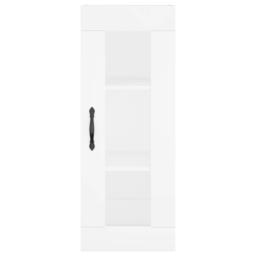 Lag 34,5x34x180 cm konstruert tre - hvitt, 1, 2 skuffer 2 hyller - number 8.