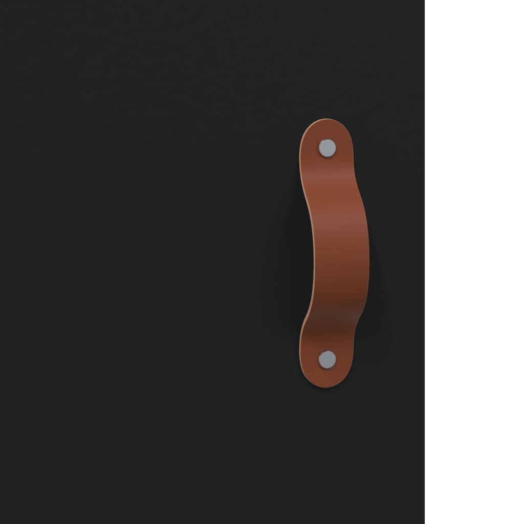 Skab 34,5x34x180 cm konstrueret træ - sort, 1, 2 skuffer 2 hylder - number 11.