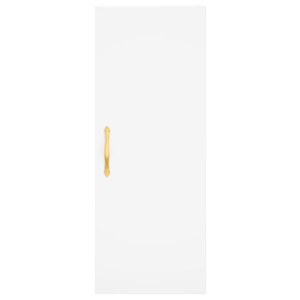 Skab 34,5x34x180 cm konstrueret træ - hvid, 1, 3 hylder - number 8.