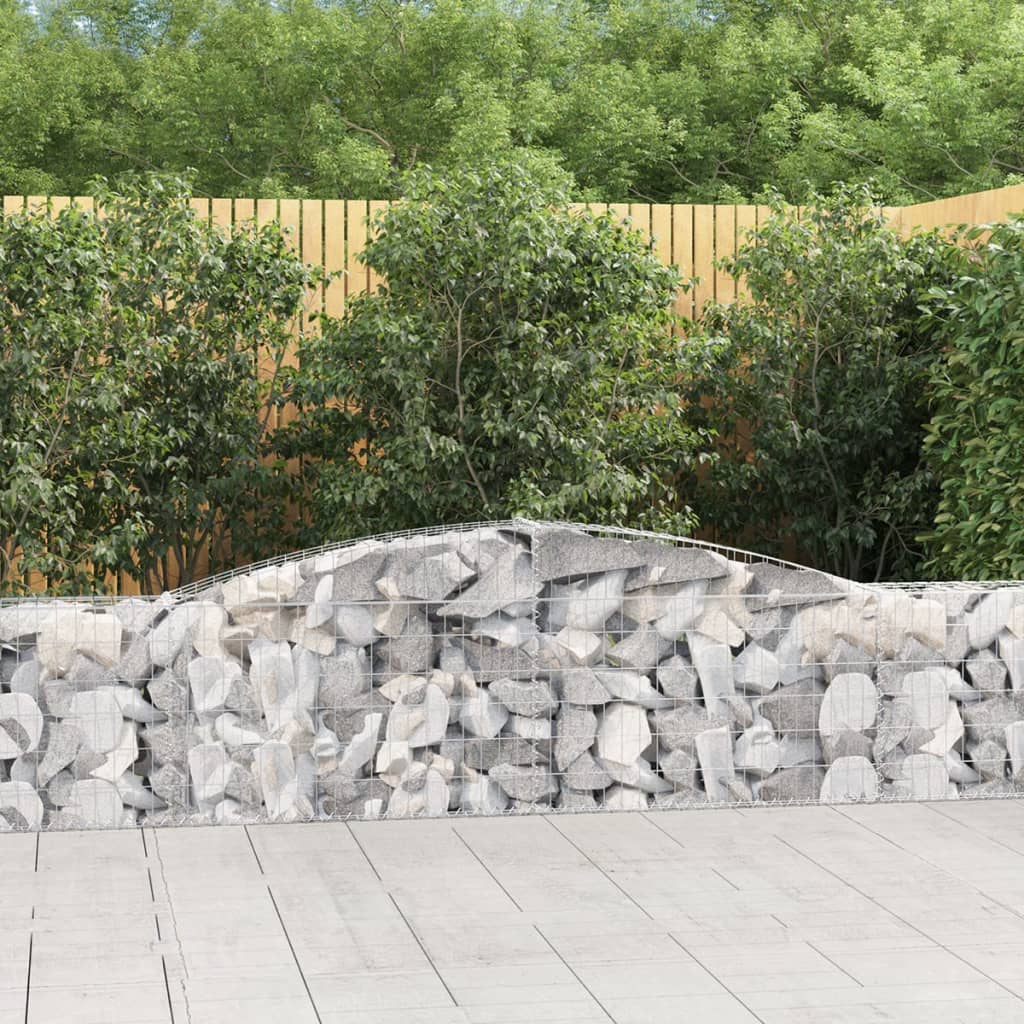 Curved gabion basket pcs. galvanized iron - 400 x 30 x 60/80 cm, 9 - number 1.