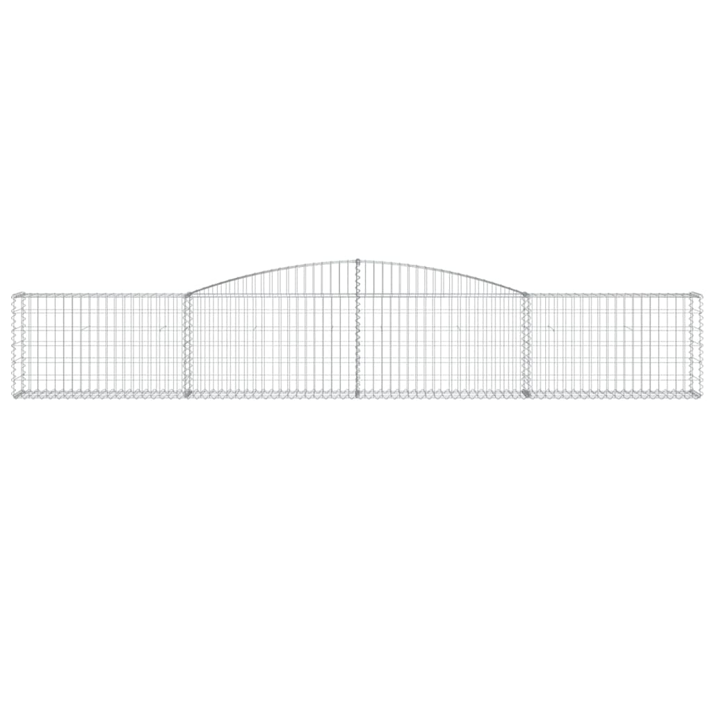 Curved gabion basket pcs. galvanized iron - 400 x 30 x 60/80 cm, 9 - number 4.