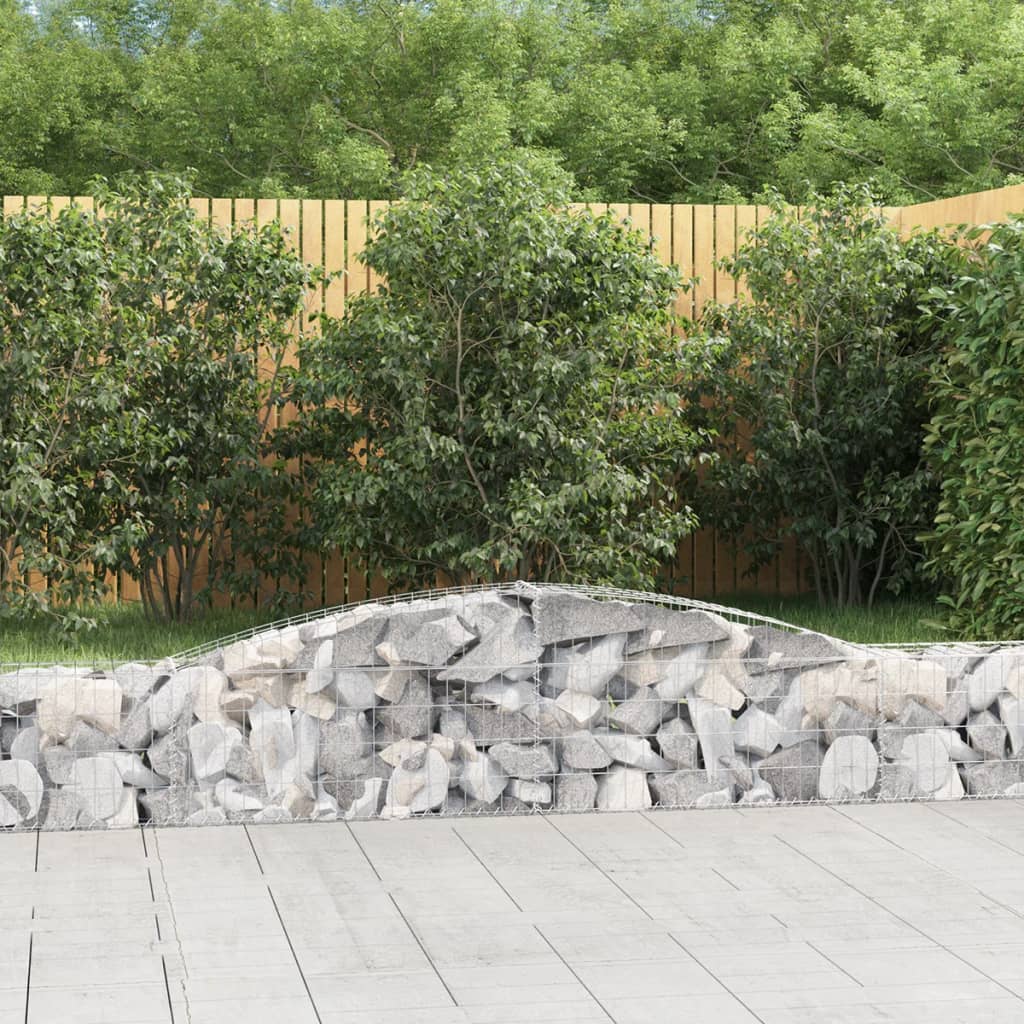 Curved gabion basket pcs. galvanized iron - 400 x 30 x 40/60 cm, 7 - number 1.