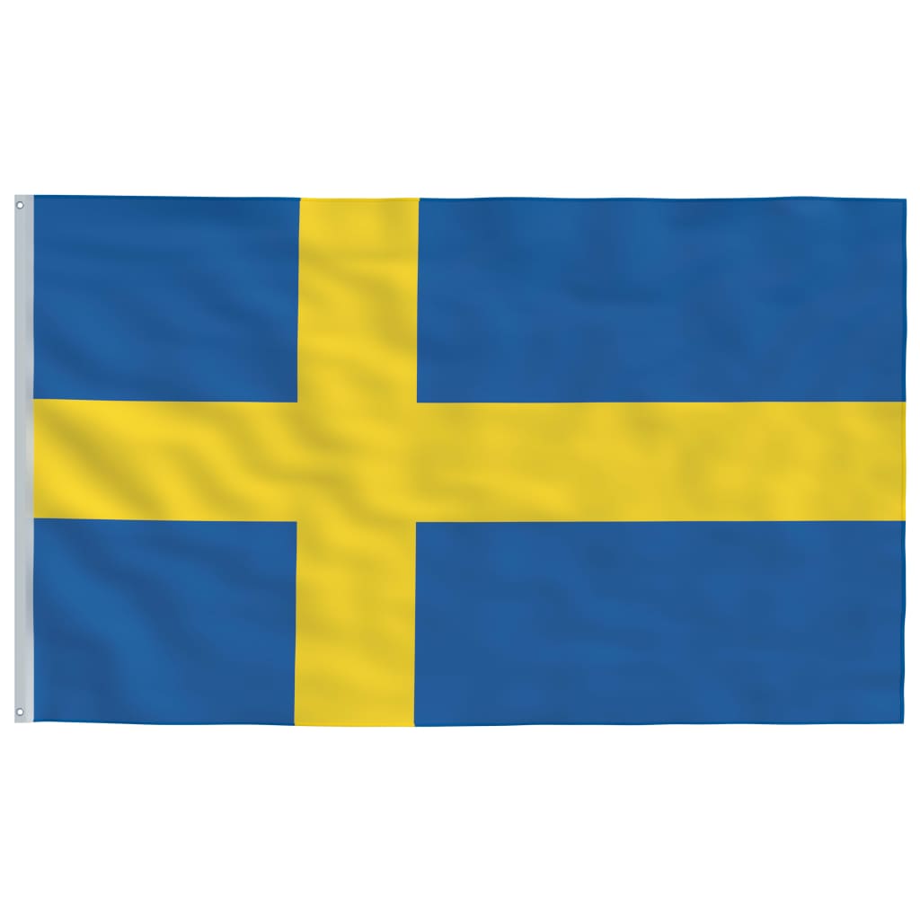 Swedish flag and flag pole 5.55 m aluminium - number 4.