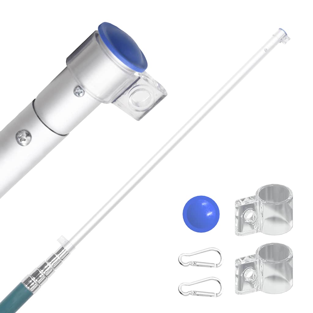 Drapeau de la pologne et mât de 5,55 m en aluminium - number 3.