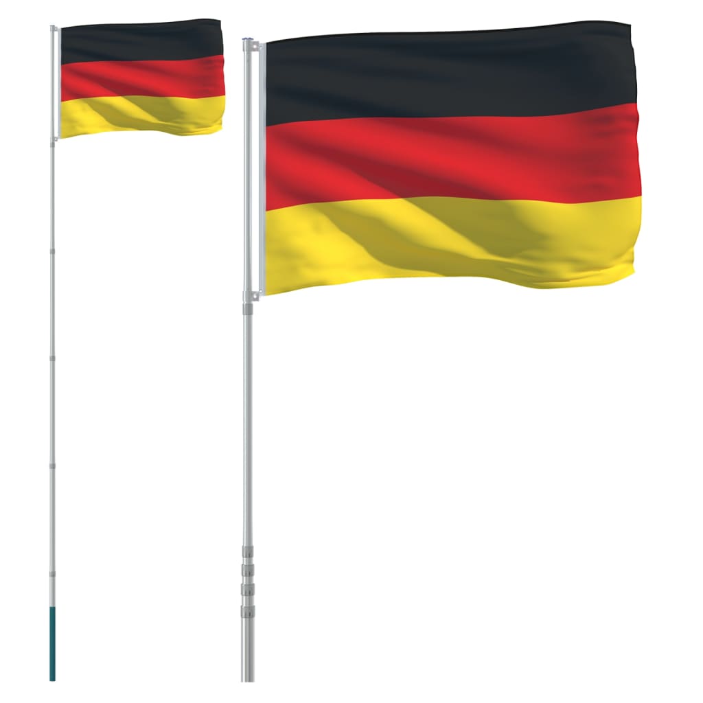 Germany flag and flag pole 5.55 m aluminium - number 2.