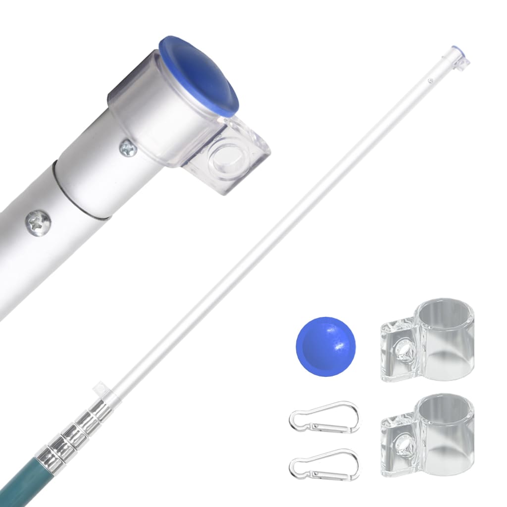 Germany flag and flag pole 5.55 m aluminium - number 3.