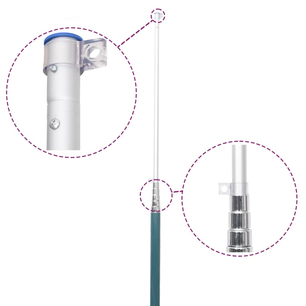 Germany flag and flag pole 5.55 m aluminium - number 5.