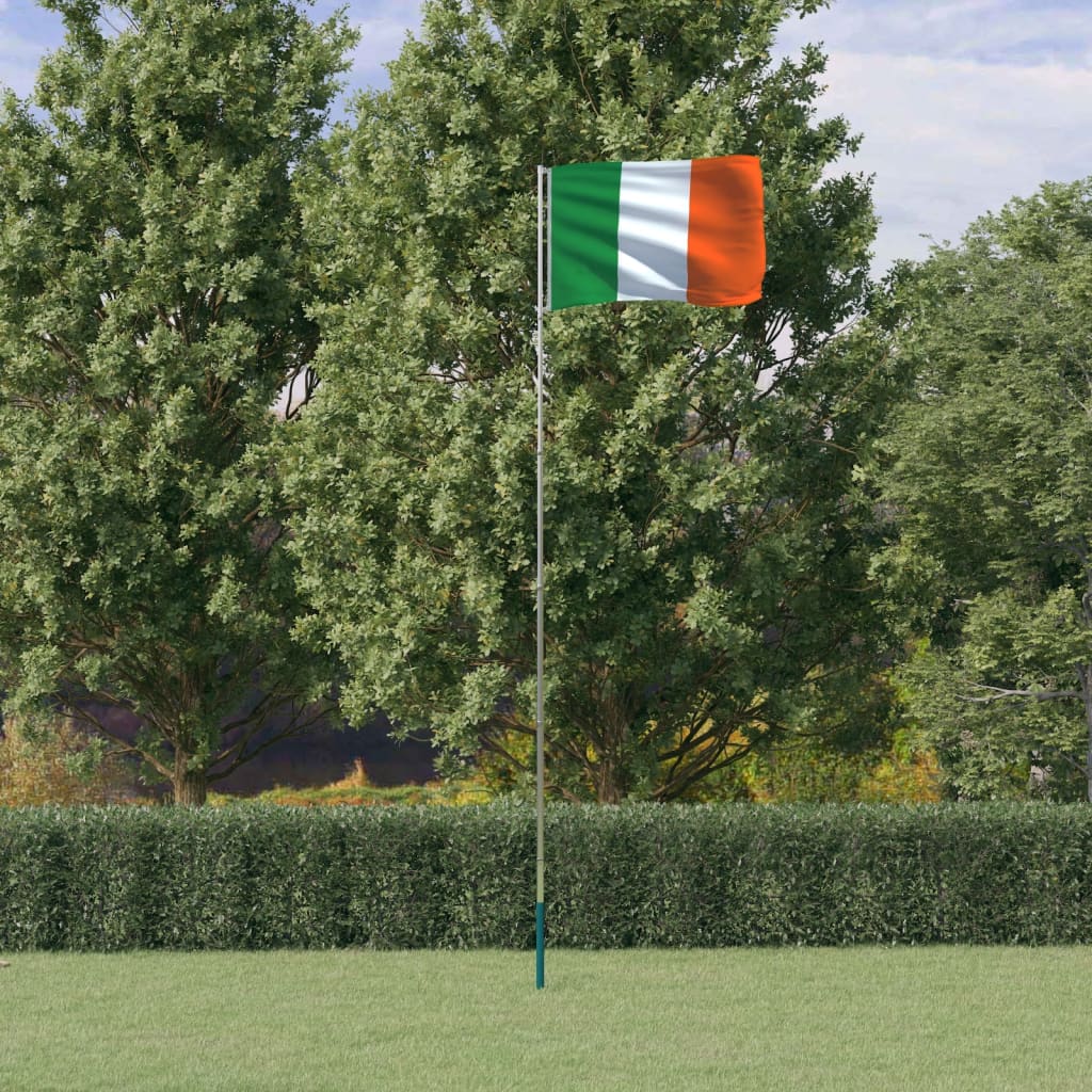 Irland flag og flagstang 5,55 m aluminium - number 1.