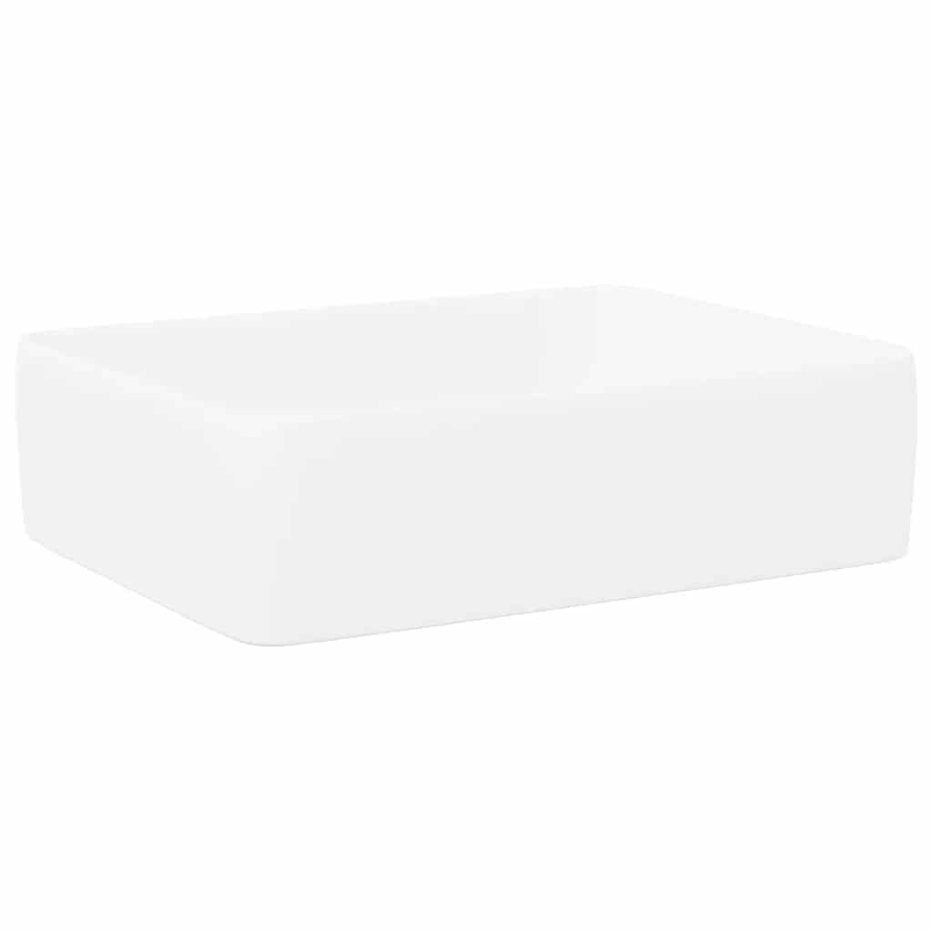 Tvättställ 48x37x13 cm keramisk rektangel vit - number 2.