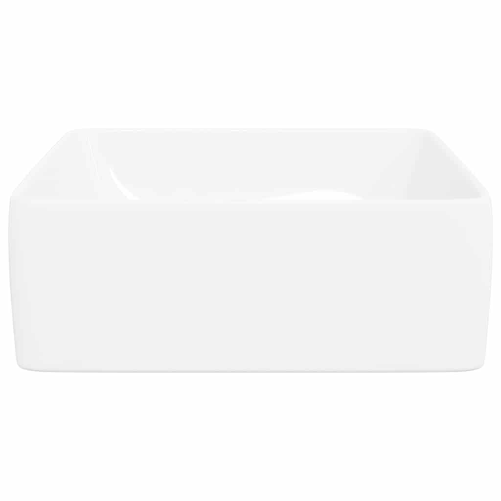 Tvättställ 48x37x13 cm keramisk rektangel vit - number 6.