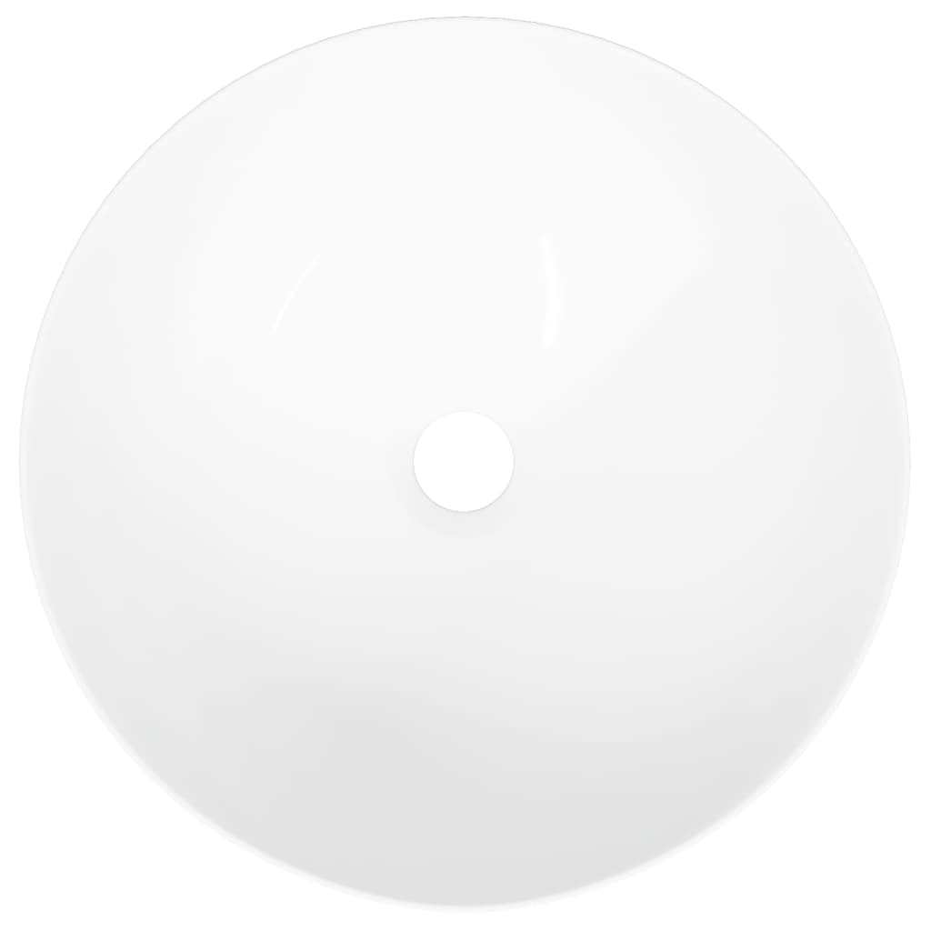 Tvättställ 36x15 cm keramik rund vit - number 6.