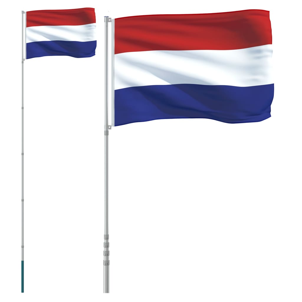 Holland flag og flagstang 5,55 m aluminium - number 2.