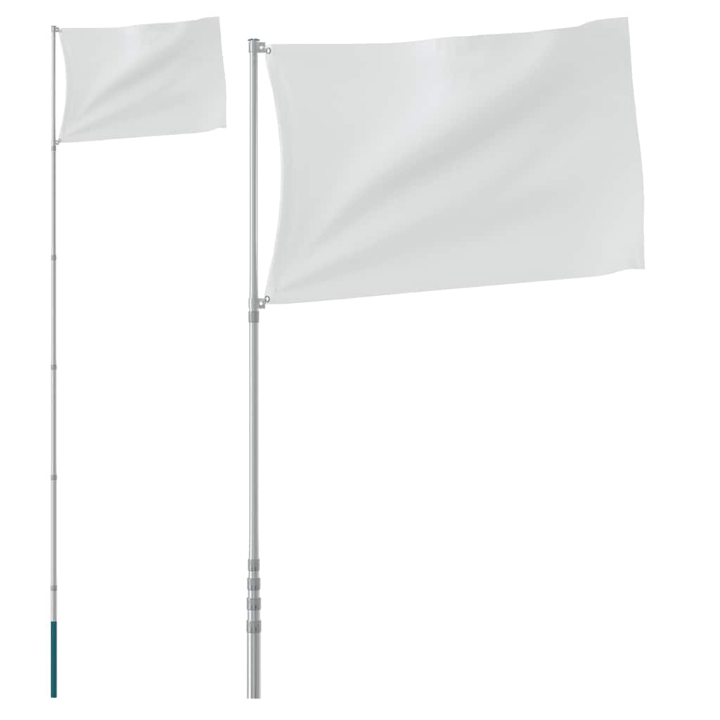 Mât télescopique pour drapeau 5,5 m en aluminium couleur argent - number 2.