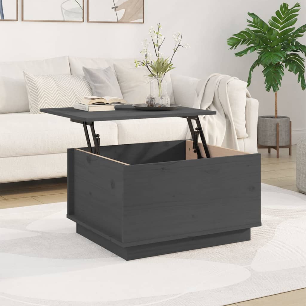 Stol za kavu 60x50x35 cm čvrsti bora - siva, 1 - number 3.