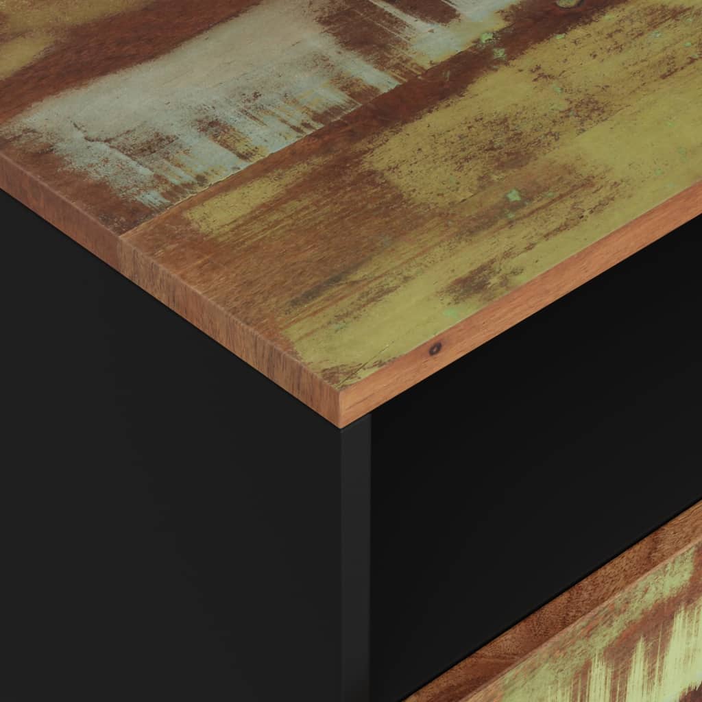 Noćni ormarić 50x33x62 cm puno reciklirano drvo i konstruirano drvo - number 6.