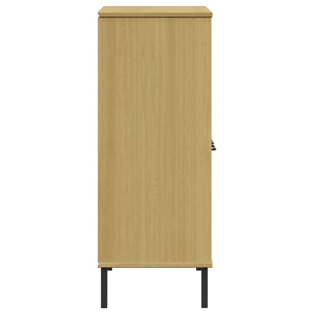 Booking with metalbone oslo 90x35x90.5 cm solid wood - brown, 1 - number 6.