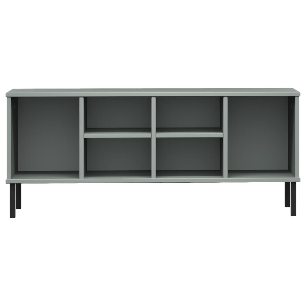 Skoreol med metalben oslo 106x35x45 cm massivt træ - grå, 1, x, x - number 4.