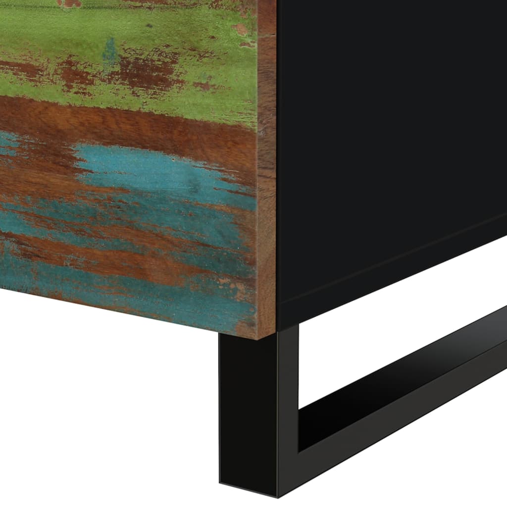 Sofabord 80x50x40 cm massivt genbrugstræ og konstrueret træ - number 9.