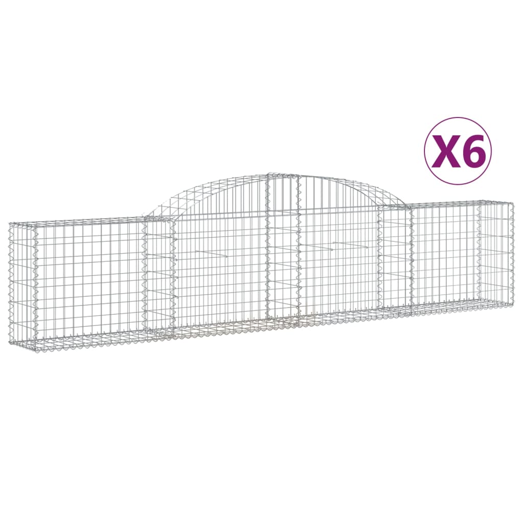 Curved gabion basket pcs. galvanized iron - 300 x 30 x 60/80 cm, 6 - number 2.