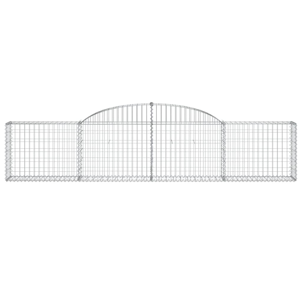 Curved gabion basket pcs. galvanized iron - 300 x 30 x 60/80 cm, 6 - number 4.