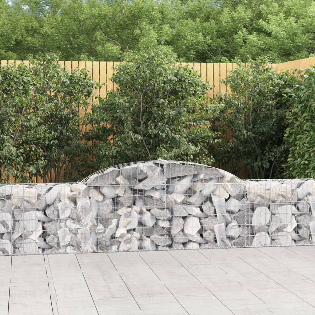 Curved gabion basket pcs. galvanized iron - 300 x 30 x 60/80 cm, 3 - number 1.