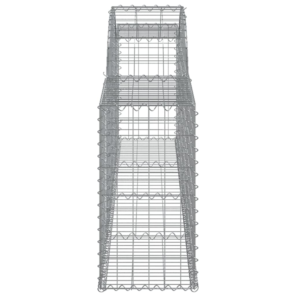 Curved gabion basket pcs. galvanized iron - 300 x 30 x 60/80 cm, 3 - number 5.
