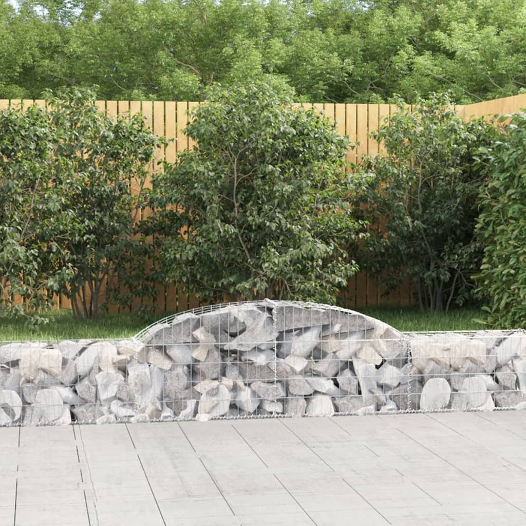 Curved gabion basket pcs. galvanized iron - 300 x 30 x 40/60 cm, 6 - number 1.