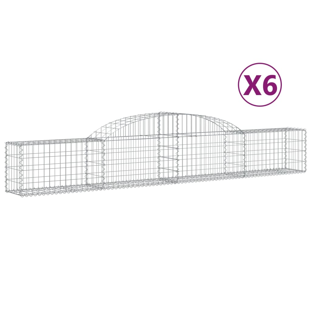 Buede gabionkurve stk. galvaniseret jern - 300 x 30 x 40/60 cm, 6 - number 2.