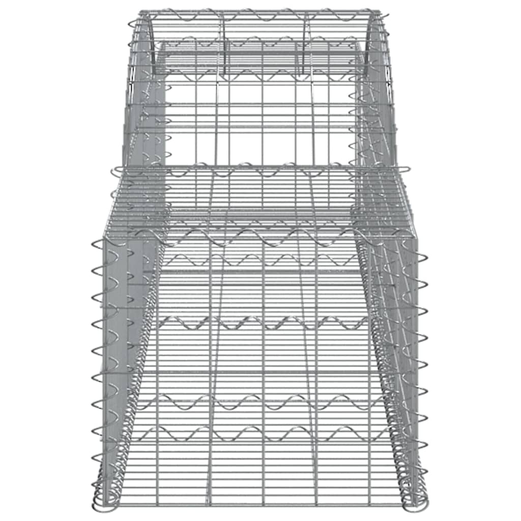 Curved gabion basket pcs. galvanized iron - 300 x 50 x 40/60 cm, 3 - number 5.
