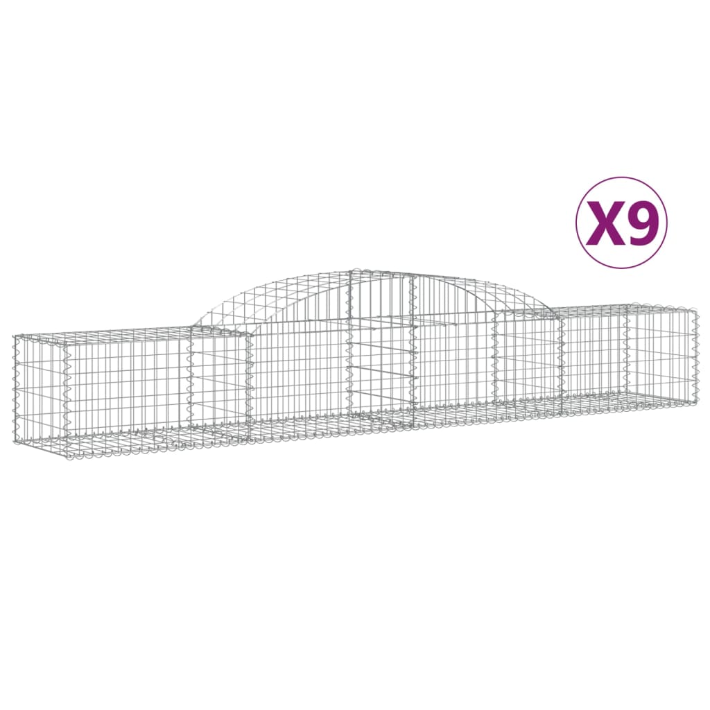 Zakrivljeni gabion basket pcs. pocinčano željezo - 300 x 50 x 40/60 cm, 9 - number 2.